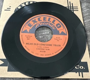 LIGHTNIN' SLIM :MEAN OLD LONESOME TRAIN/JACKSON TOOMBS ,KISS-ME-QUICK ,RARE COPY - Picture 1 of 4