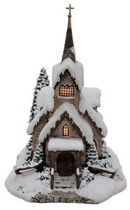 Thomas Kinkade Hawthorne Village Light Of Hope Church W/ Certificate COA - Picture 1 of 12