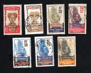 Gabon 1924 set of stamps Yv# 91-106 used CV=15.25$ - Picture 1 of 2