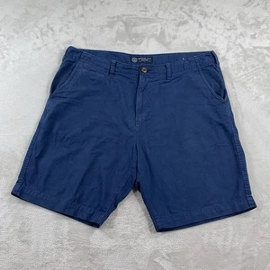 American Eagle Outfitters Men Size 38 Navy Blue Chino Shorts Cotton Regular Fit - Picture 1 of 8