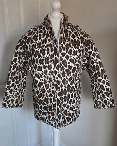 Stella McCartney Women's Leopard Cocoon linen Jacket - Picture 1 of 13