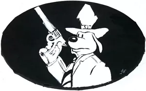 Quadro - Sam & Max - SAM - ritratto dipinto a mano tela pittura pop art cane - Foto 1 di 1