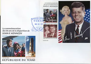 CHAD 2023 60th MEMORIAL ANNIVERSARY OF JOHN F. KENNEDY IMPER S/s FIRST DAY COVER - Picture 1 of 1