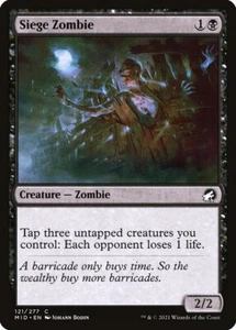 4 Siege Zombie 4x x4 - casi nuevo - Innistrad: Midnight Hunt SPARROW MAGIC - Imagen 1 de 1