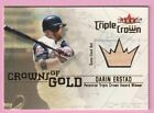 2001 Fleer Triple Crown Darin Erstad Angels Crowns Gold Game Used Bat Card *S7