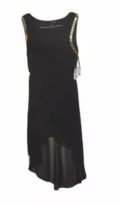 Women's Forever 21 Dress Size Small Solid Black Gold NEW NWT - Picture 1 of 5