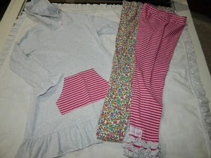Boden Flower Sak Girl 8-10 (3) Pc DITSY FLORAL PANTS Top Outfit Set ADORABLE - Picture 1 of 13