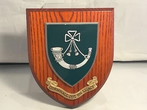 THE RIFLES CORNWALL CDT BN LI WALL PLAQUE / SHIELD ( HAND PAINTED VERSION ) - Picture 1 of 8