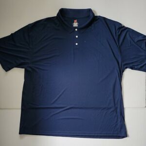 Hanes Men's 3XL Navy Cool Dri Short Sleeve T Shirt Henley