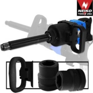Long Shank Air Impact Gun Wrench 1" Dr. 1900 Ft/Lb Torque w/ 2 Sockets - Picture 1 of 1