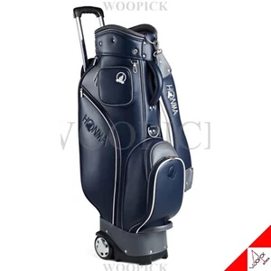HONMA 2025 FUN OUTDOOR CB52409 Golf Wheeled Caddie Bag 5Way 9inch PU- Navy - Picture 1 of 8