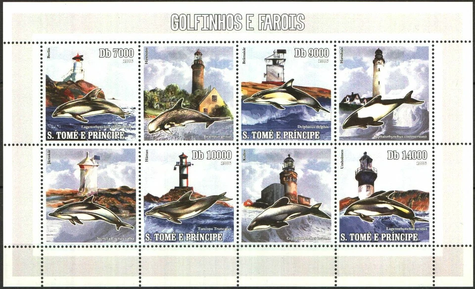 Mint stamps in miniature sheet Lighouses Dolphins 2006 Sao Tome & Principe avdpz - Image 1 of 1