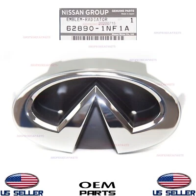 Genuine Front Grille Emblem Logo ⭐OEM⭐ INFINITI G37 G25 sedan Q40 62890-1NF1A - Image 1 of 4