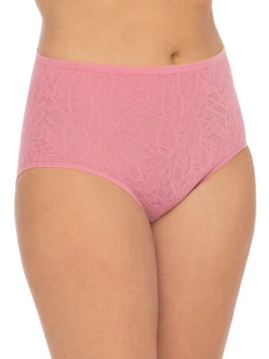 Secret Treasures Brief Panties 1 Pair Size LARGE Lace Leaf Brief Pink - Image 1 of 2