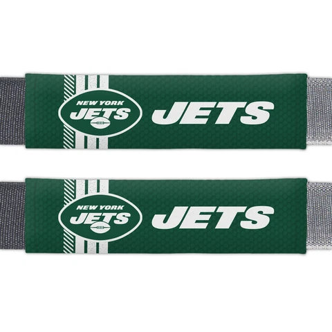New York Jets NFL 2 Pack Rally Seat Belt Shoulder Pad Covers Car Auto Truck Cover