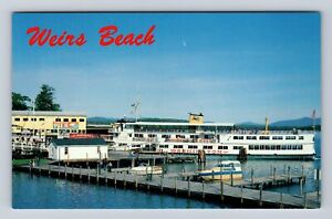 Weirs Beach NH-New Hampshire, M V Mount Washington Boot, Vintage Postkarte