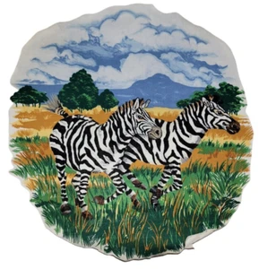 Large Iron On Patch Zebra Multi-Color Patch New 10" x 10" - Picture 1 of 8