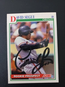 Montreal Expos David Segui 1991 Score card signed-autographed - Picture 1 of 1