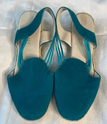 Sandalias David Tate para mujer alpargata verde sin cordones talla 8 Foto 1 de 4