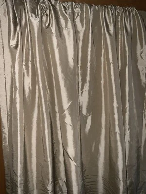 PERI DRAPES~INTERLINED~SOFT GOLD SOLID~SILK LOOK 82” LONG - Image 1 of 3