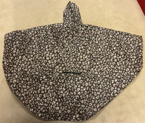 Laundry By Design Womens O/S Brown Leopard Print Poncho polyester Rain travel - Picture 1 of 14