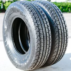 2 Tires Roundrule ST Hikee Semi Steel ST 235/80R16 Load E 10 Ply Trailer - Picture 1 of 11