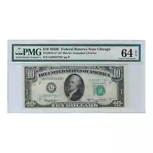1950-E $10 Federal Reserve Star Note, Granahan-Fowler, PMG Choice Unc 64 EPQ - Picture 1 of 2