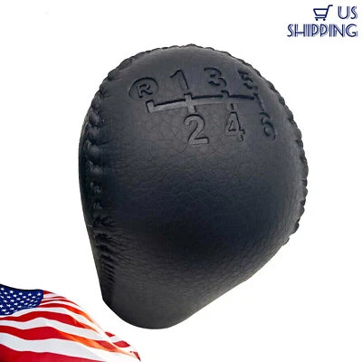 Novo Para Toyota Tacoma 2005-2015 6 velocidades Botão de Mudança de Engrenagem de Couro Preto  - Imagem 1 de 4