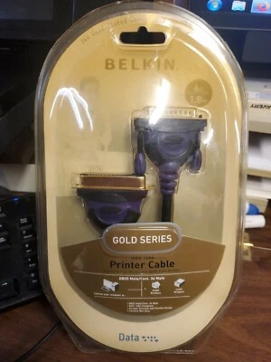 BELKIN GOLD Series IEEE 1284 Printer Cable 24k Gold Plated Contacts   6' / 1.8m - Image 1 of 2