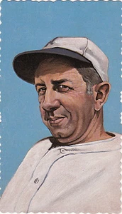 1984 HOF BASEBALL DECKLE EDGE EDDIE COLLINS - RON LEWIS ART CARD - Picture 1 of 2