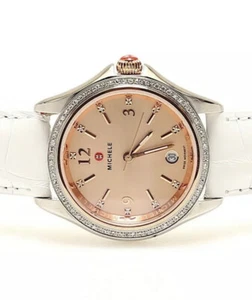 Michele Belmore Diamond Head Swiss Quartz Stainless Steel Watch 1840 - Picture 1 of 4