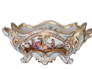 Ciotola centrotavola DRESDA Helena Wolfsoh Jardiniere scene vittoriane 16x6x9" LEGGERE - Foto 1 di 21