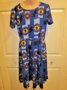LULAROE WOMENS DRESS LARGE Amelia Large SOUTHWEST PRINT EASY WEAR DRESS NWT - Picture 1 of 3