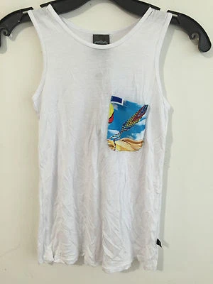 Camiseta sin mangas Zara Terez Amistad Pulsera Bolsillo Blanca Niña Talla M ¡Nueva! ¡NUEVO CON ETIQUETAS! Foto 1 de 4