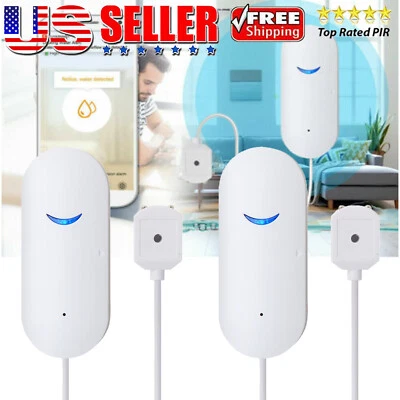 2 PACK Smart Water Leak Sensor Detector APP Alarm WiFi Home Water Leak Detector - Image 1 of 4