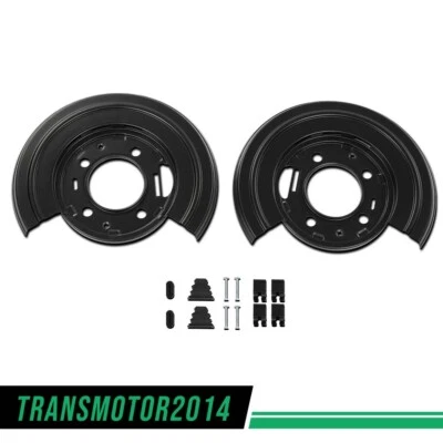 1 par de placas de respaldo protectoras contra el polvo de freno trasero aptas para Ford F250 F350 Excursion V8 Foto 1 de 4