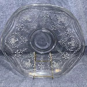 Vintage Fostoria Etched Cornucopia Floral Swag Serving Bowl 13" - Picture 1 of 4