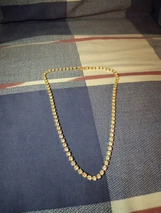 18 Inch Silver Tone Rhinestone Necklace - Picture 1 of 3