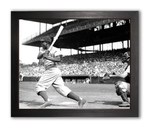 The Brooklyn Dodgers Jackie Robinson at Bat Framed 8x10 Photograph - Picture 1 of 4