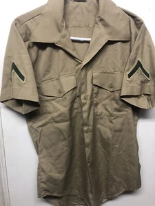 Military Army Private Short Sleeve Button Down Collard Shirt Unisex Size S - Picture 1 of 4
