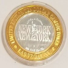 Limited Edition TEN DOLLAR .999 SILVER Gaming Coin Token From NEW YORK NEW YORK 