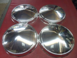 VINTAGE 1973-80 CHEVY NOVA MALIBU POLICE DOG DISH POVERTY HUBCAPS WHEEL COVERS - Picture 1 of 10