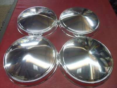 VINTAGE NOS 1973-80 CHEVY NOVA MALIBU DOG DISH POVERTY HUBCAPS WHEEL COVERS - Image 1 of 4