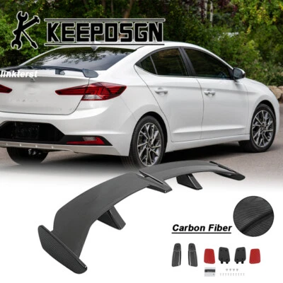 Alerón trasero para Hyundai Elantra 55"" estilo carreras profesional fibra de carbono Foto 1 de 4