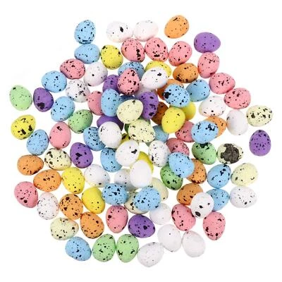 100pcs Artificial Bird Eggs Speckled Mini Fake Foam Eggs for DIY Crafts Easte... - Image 1 of 4