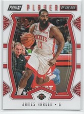 2019-20 Panini Player of the Day #8 James Harden HOUSTON ROCKETS base card 30