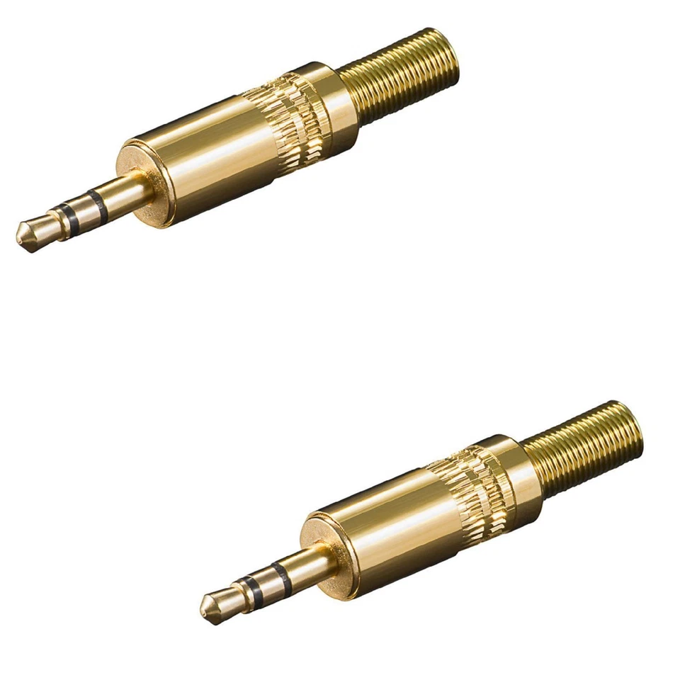 Klinkenstecker 3 5mm stereo Metall vergoldet