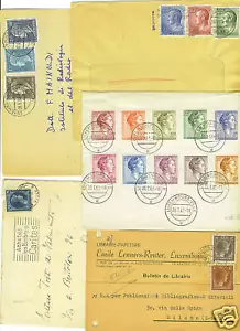 LUXEMBURG 1912-1962 TWO CARDS & THREE COVERS - ONE FDC - Picture 1 of 1