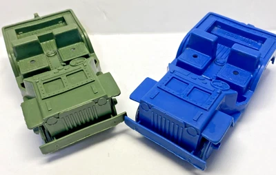 VINTAGE MPC BLUE & GREEN PLASTIC ARMY JEEP - Image 1 of 4