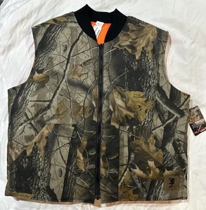 Realtree 20-200 Gilet da Caccia in Legno Duro Uomo Grande Mimetico Arancione Reversibile Nuovo con etichette - Foto 1 di 4